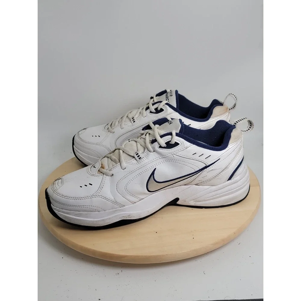 Nike Air Monarch IV Men Size 12 D Running Shoe White Athletic Training Sneaker